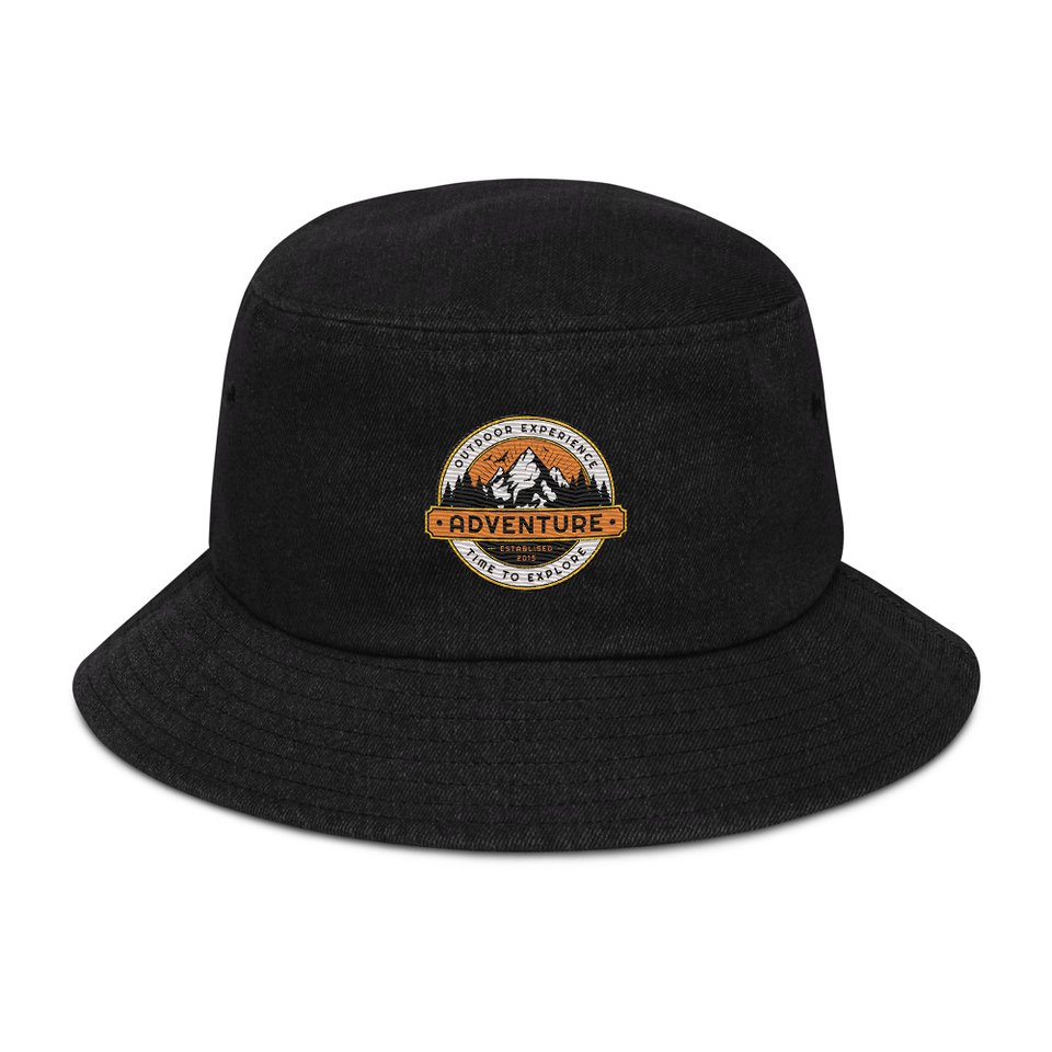 Adventure - Outdoor Mountain Denim Bucket Hat
