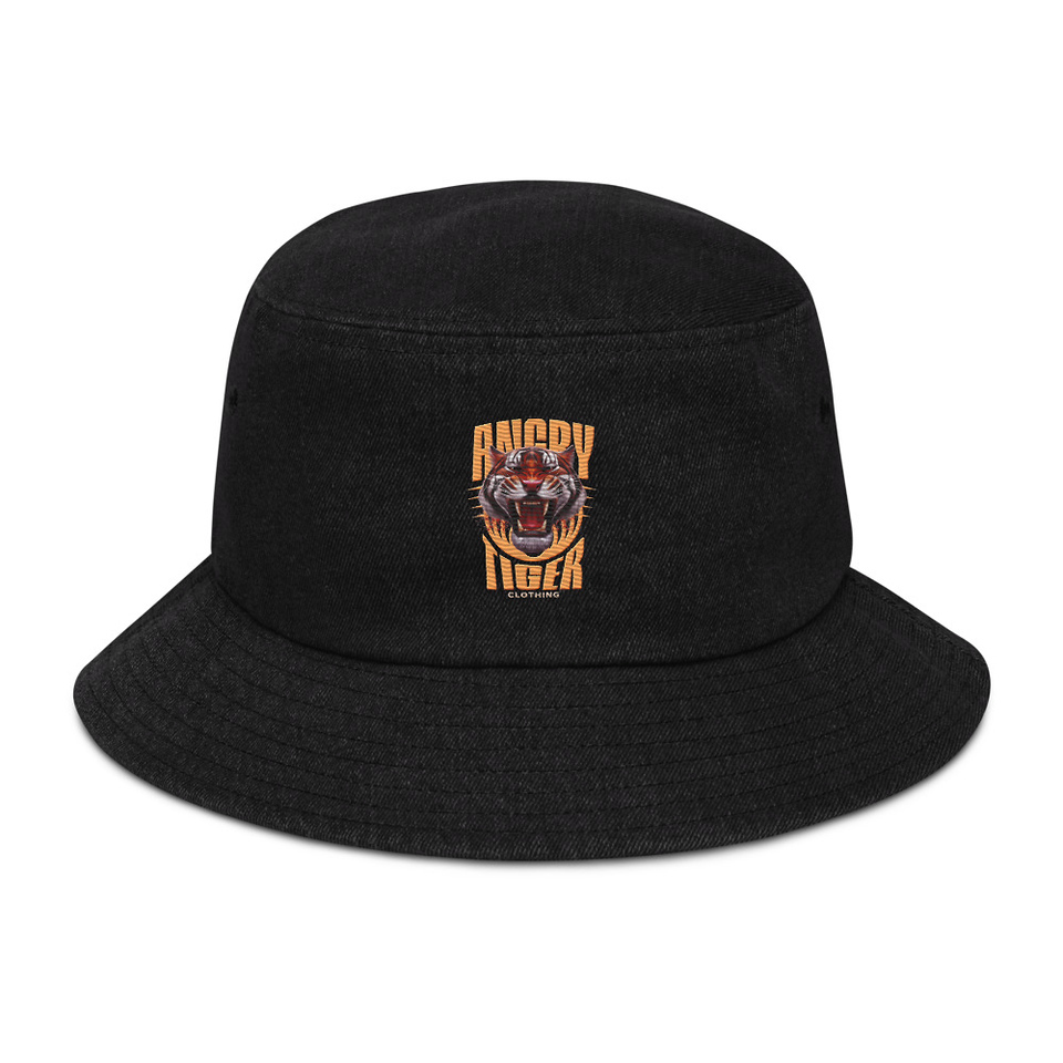 Angry Tiger - AI Denim Bucket Hat