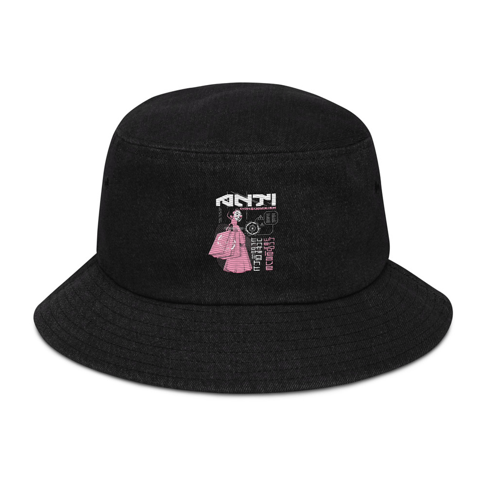 Anti Consumerism - Futuristic Denim Bucket Hat