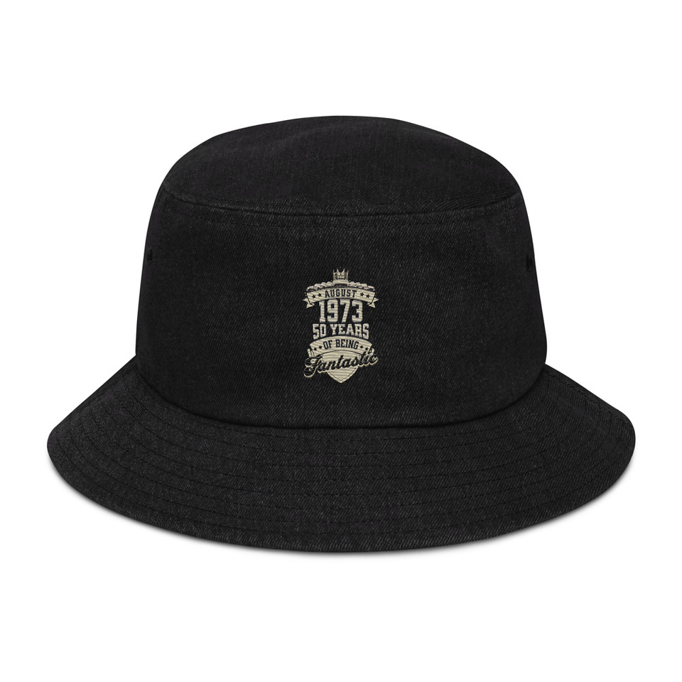 August 1973 - 50 Years Of Being Fantastic Denim Bucket Hat