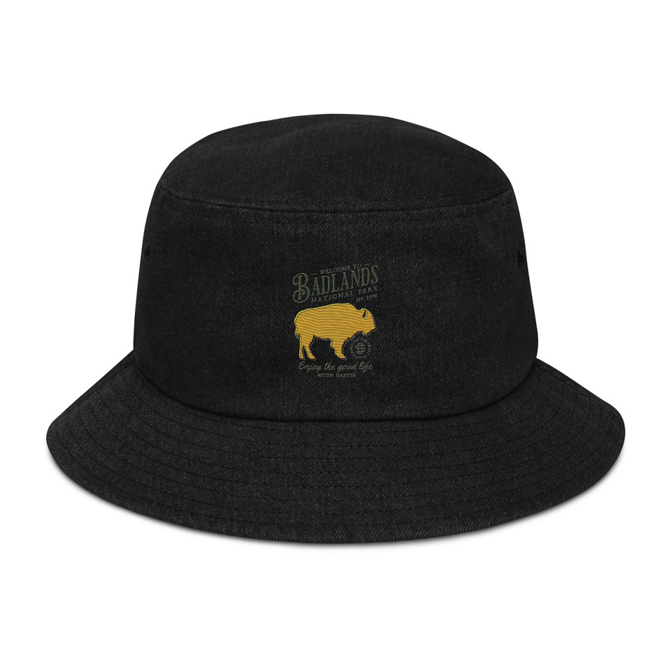 Badlands National Park - Bison Denim Bucket Hat