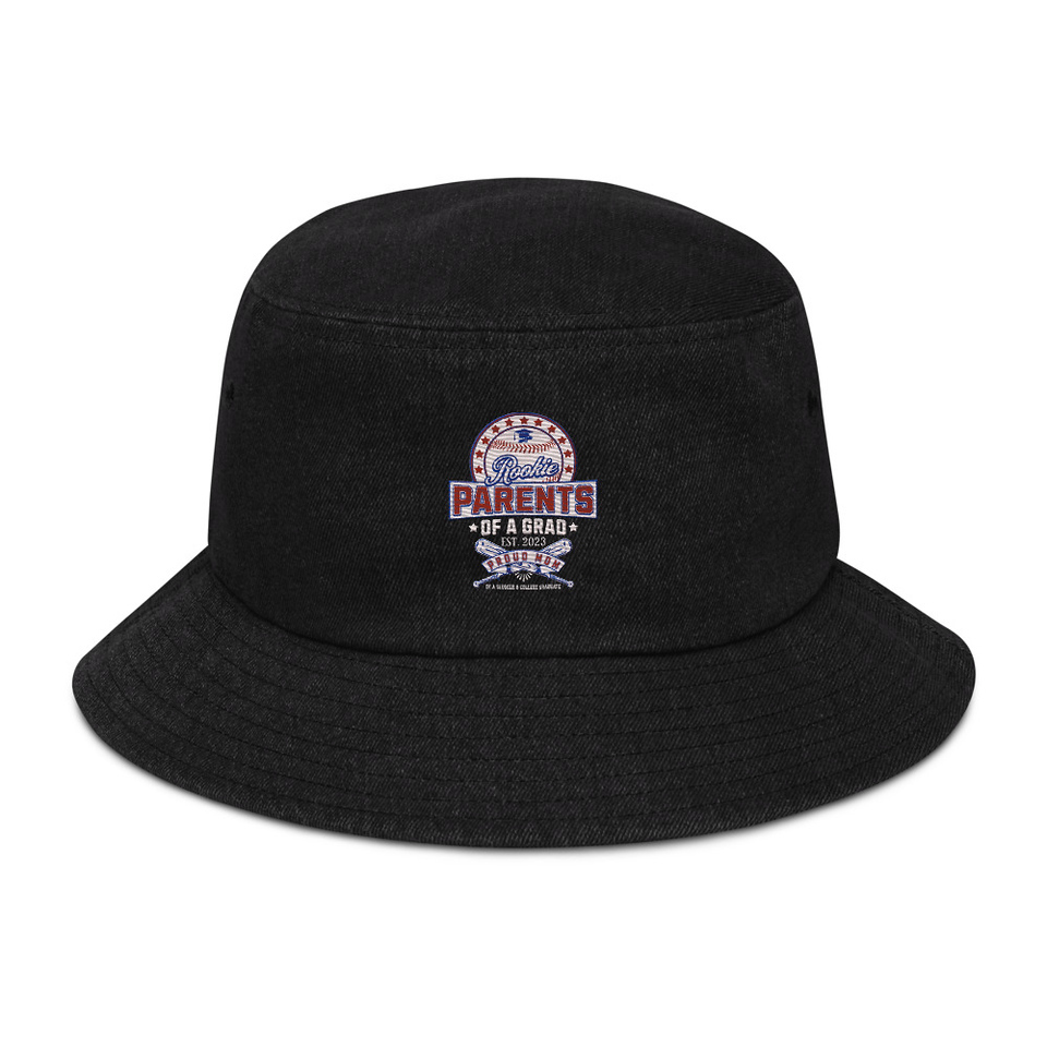 Baseball Mom Of A Graduate Denim Bucket Hat