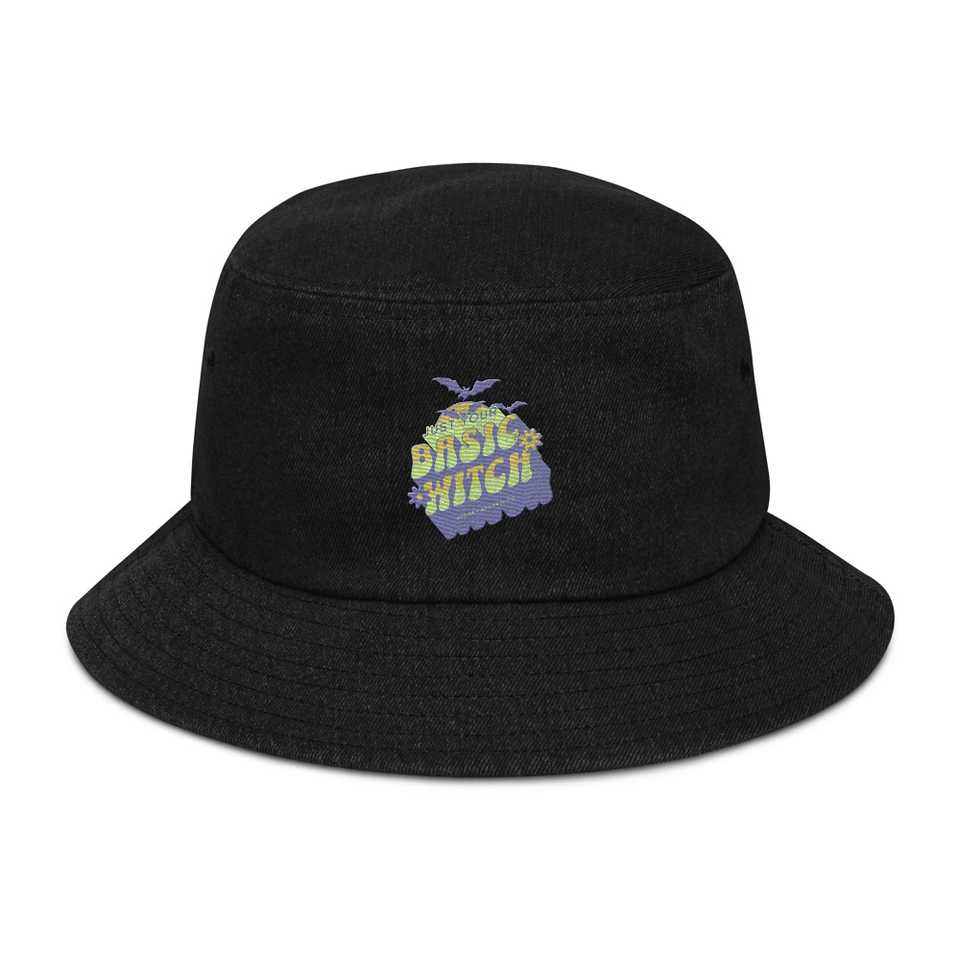 Basic Witch - Halloween Denim Bucket Hat