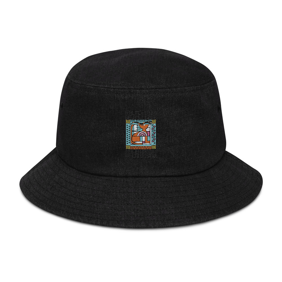 Bastet can Open Doors Denim Bucket Hat