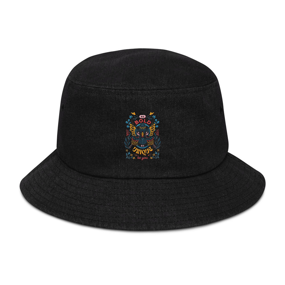 Be Bold Be Unique Denim Bucket Hat