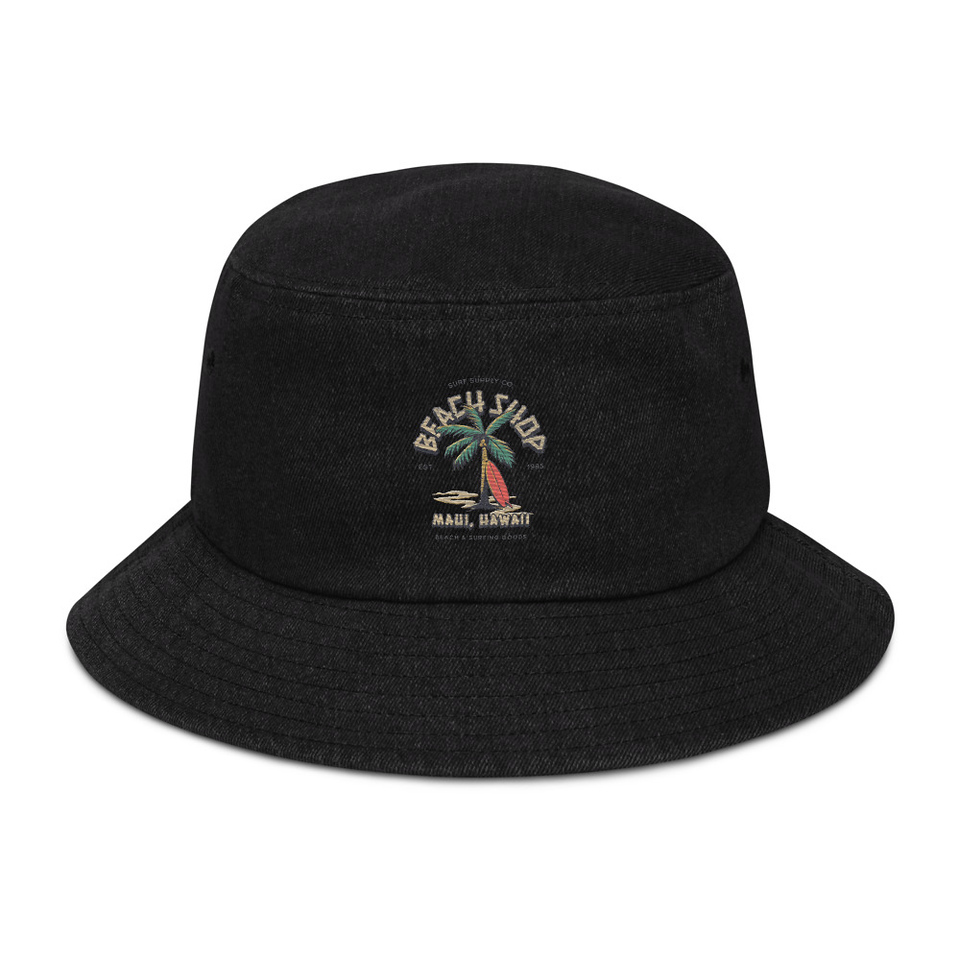 Beach Shop Denim Bucket Hat