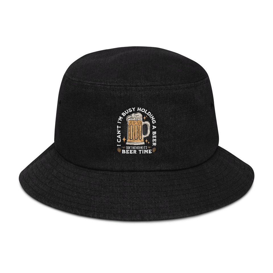 Beer Time - Father's Day Denim Bucket Hat