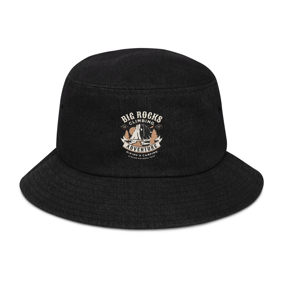 Big Rocks Climbing - Outdoor Adventure Denim Bucket Hat