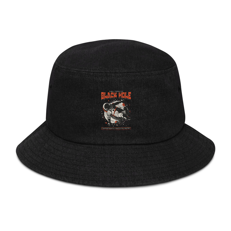 Black Hole Denim Bucket Hat
