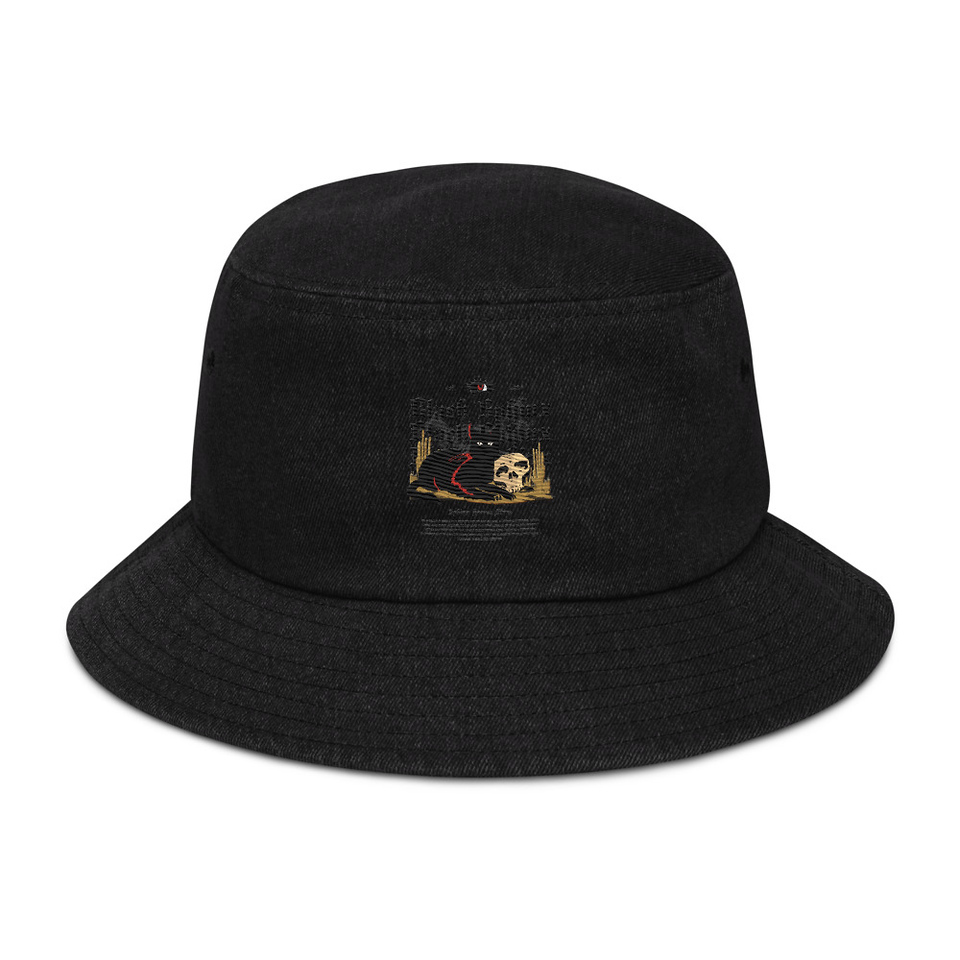 Black Sphinx Denim Bucket Hat