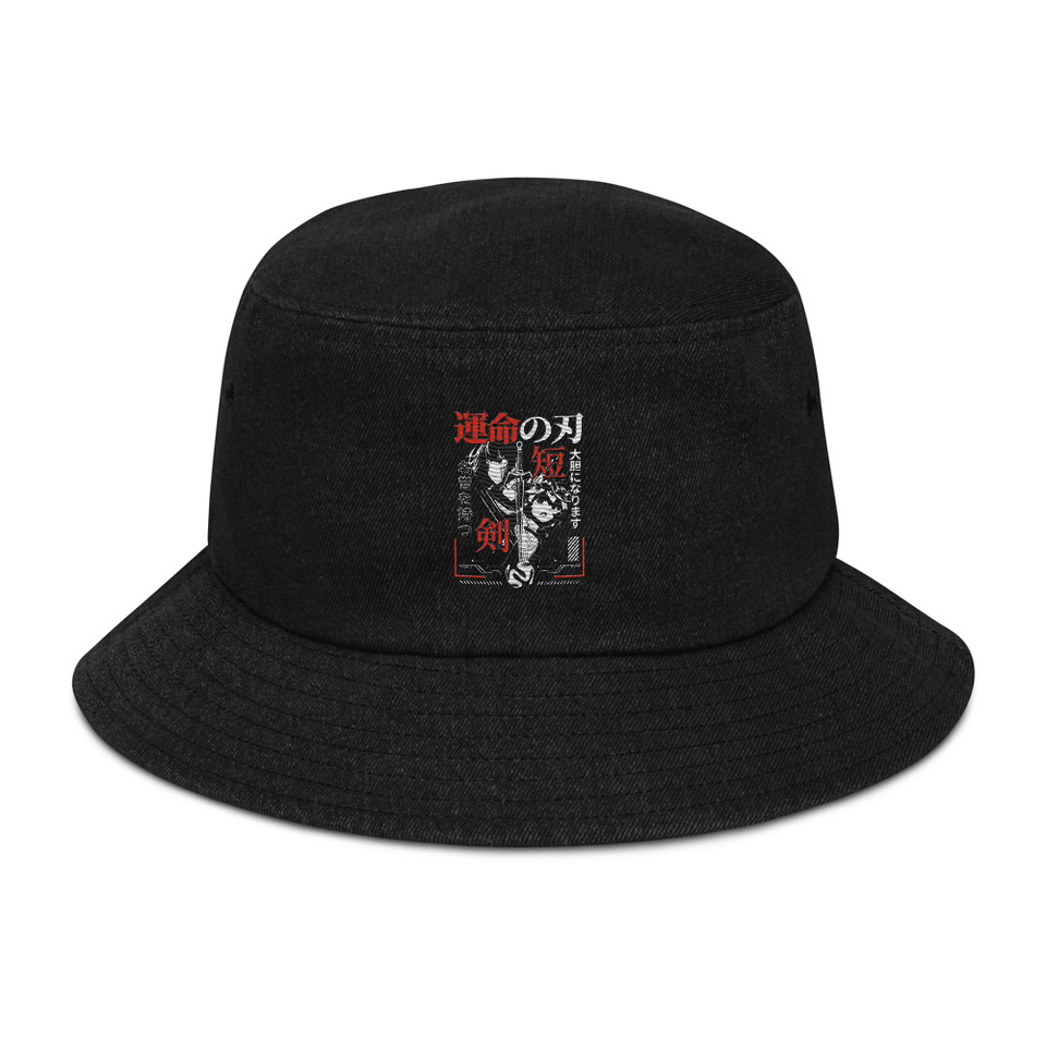 Blades of Fate - Japanese Manga Anime Denim Bucket Hat