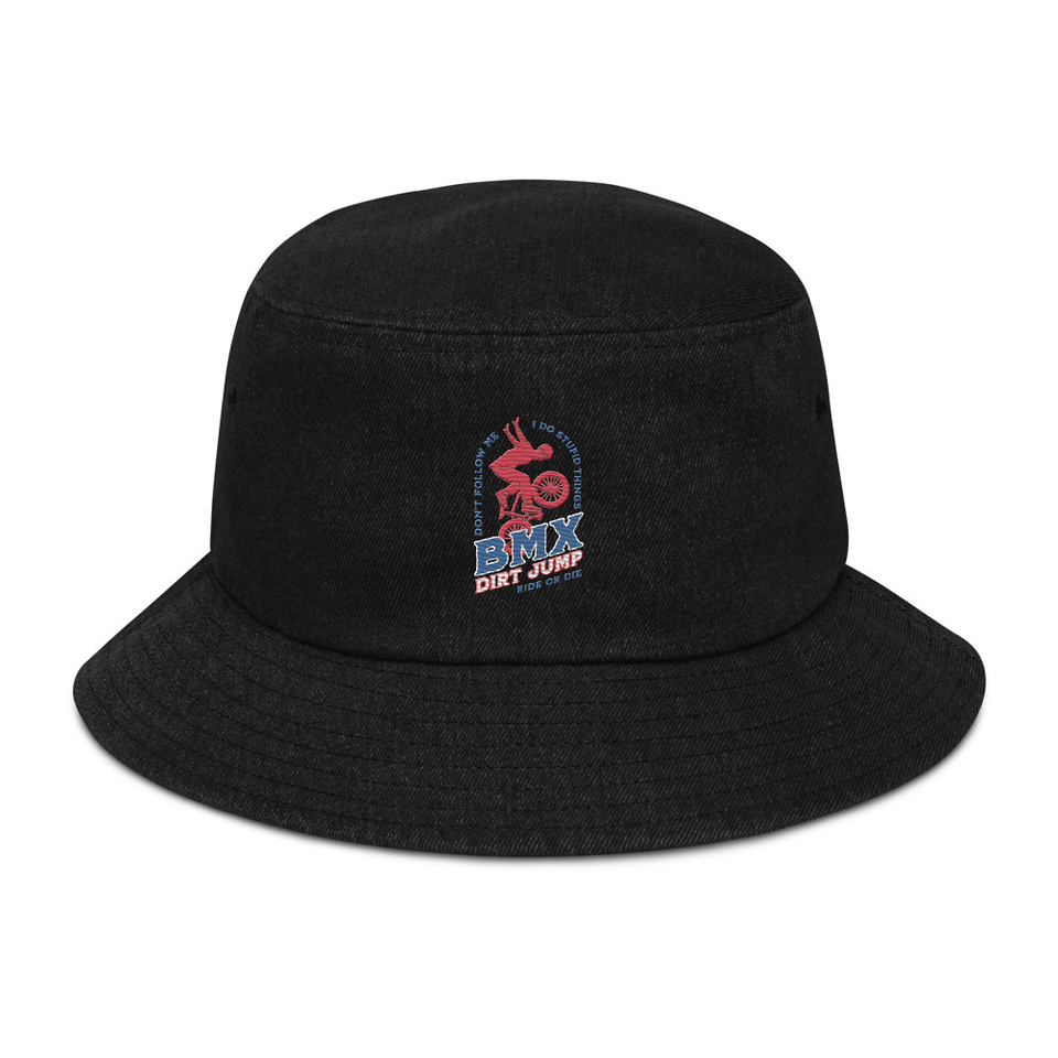BMX Dirt Jump - Extreme Sports Denim Bucket Hat