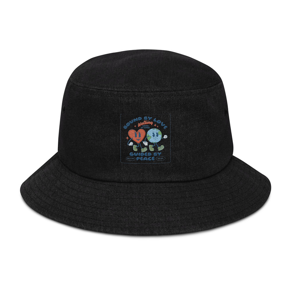 BOUND BY LOVE Denim Bucket Hat