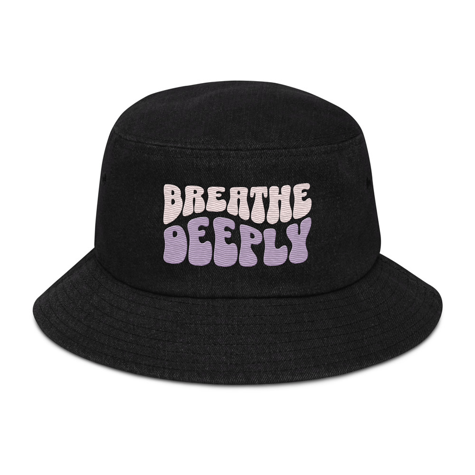 Breathe Deeply Denim Bucket Hat