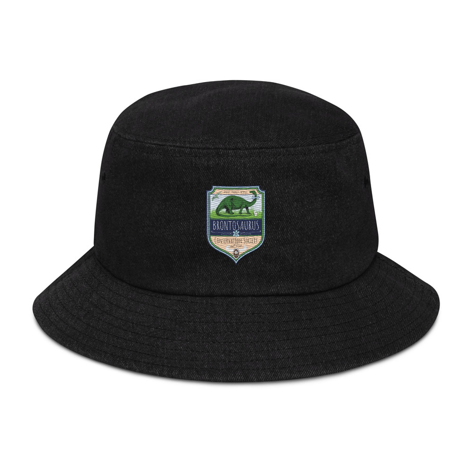 Brontosaurus Conservation Society Denim Bucket Hat