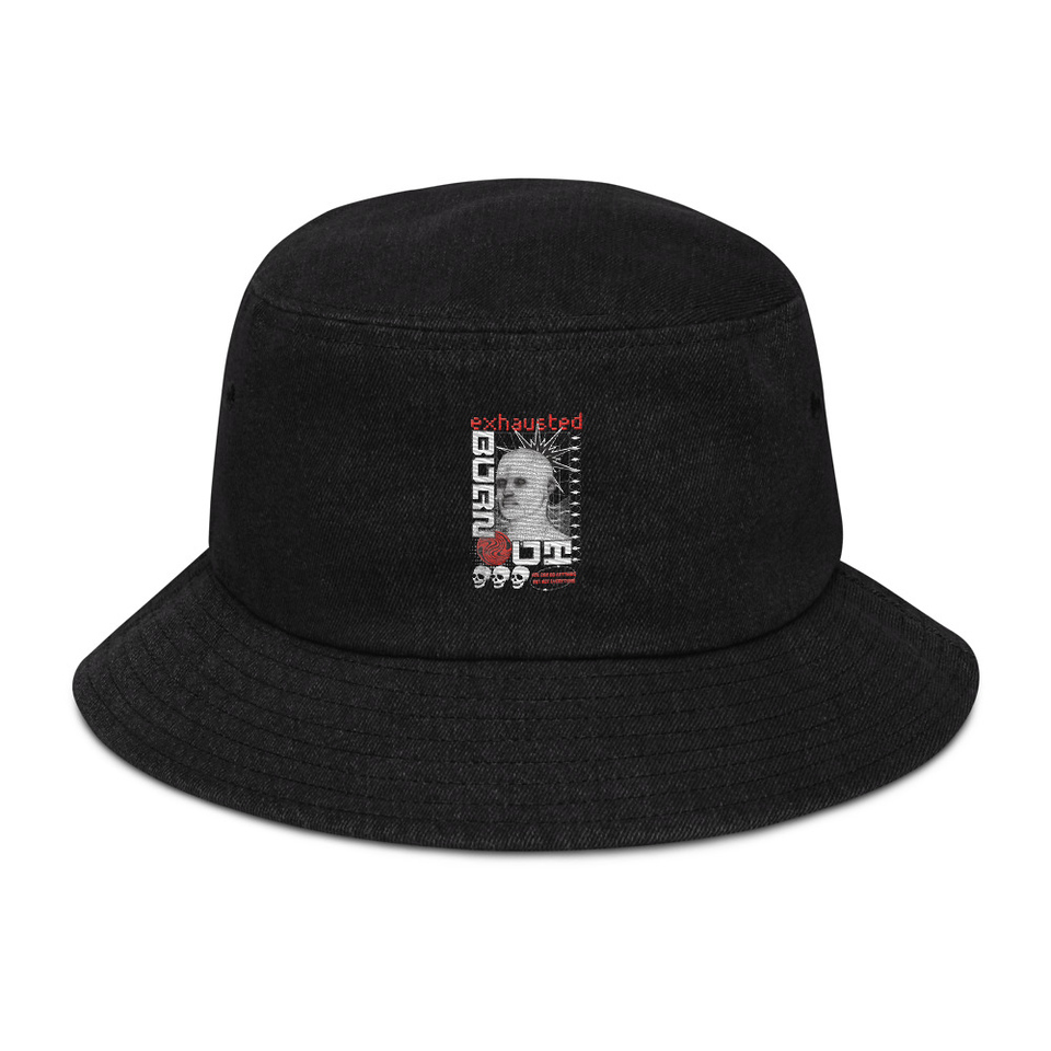 Burn Out - Futuristic 3D Head Denim Bucket Hat