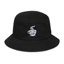 But First Coffee - Hand Lettering Typography Denim Bucket Hat