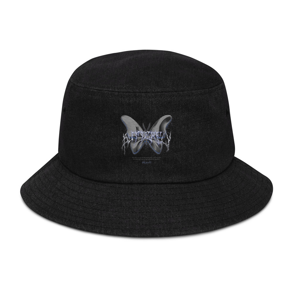 Butterfly Denim Bucket Hat
