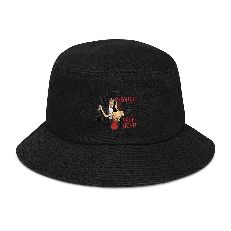 Cats Stealing the Spotlight Denim Bucket Hat