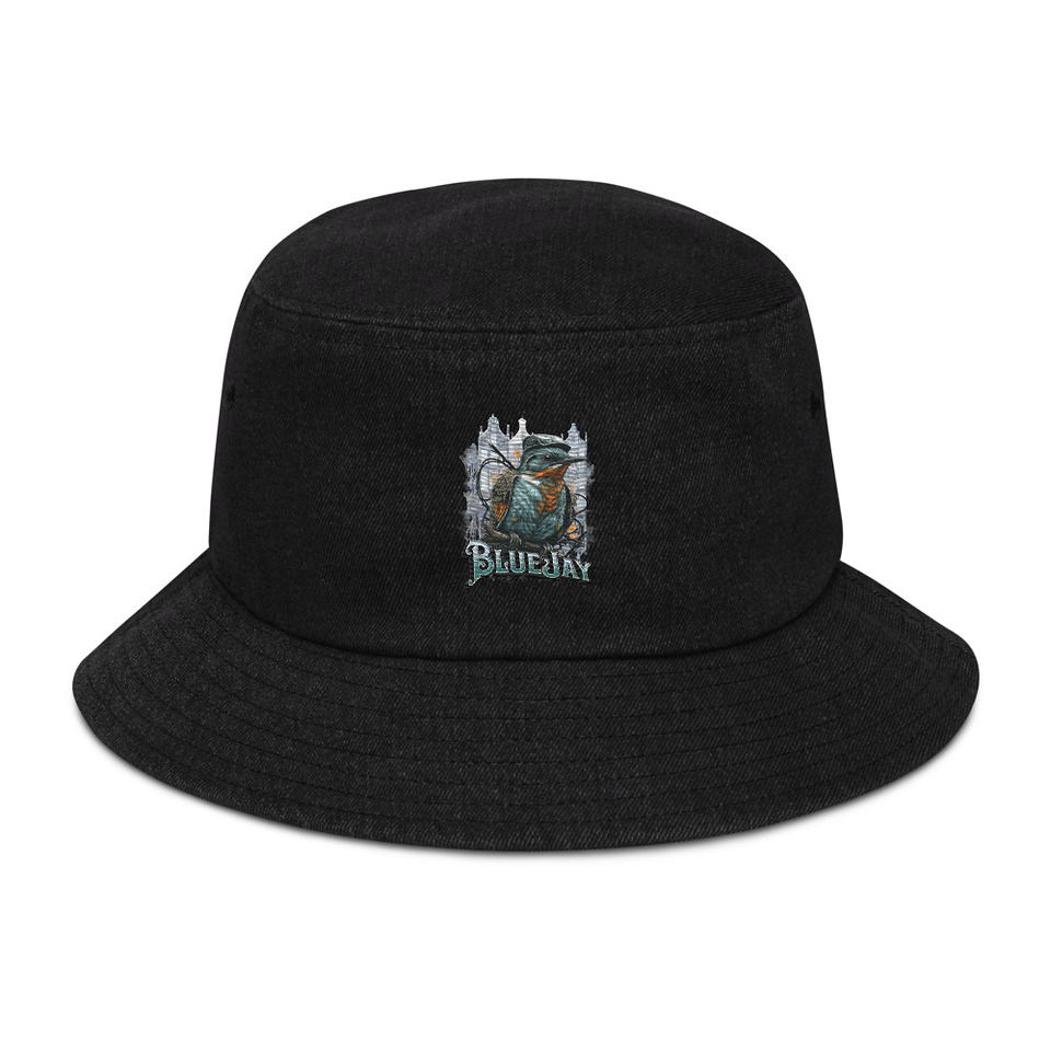 Classic Bird  Denim Bucket Hat