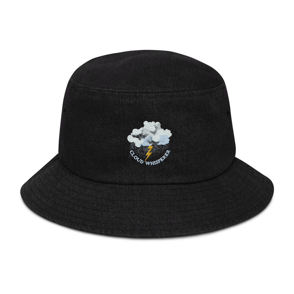 Cloud Whisperer - Rainy Weather Denim Bucket Hat