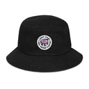Colorful Fun Retro Style Coffee Quote Denim Bucket Hat