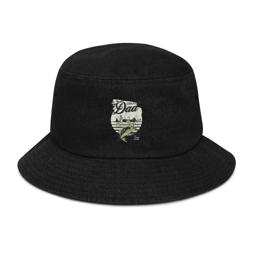 Coolest Dad Denim Bucket Hat