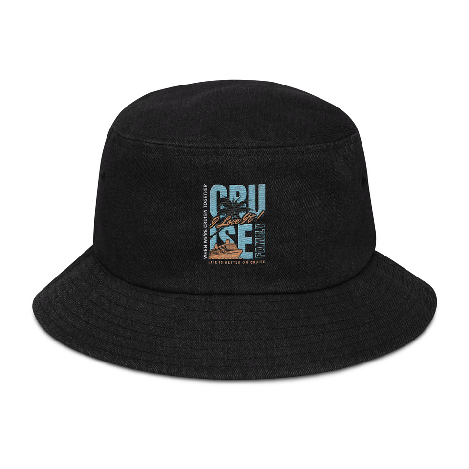Cruise Ship Denim Bucket Hat