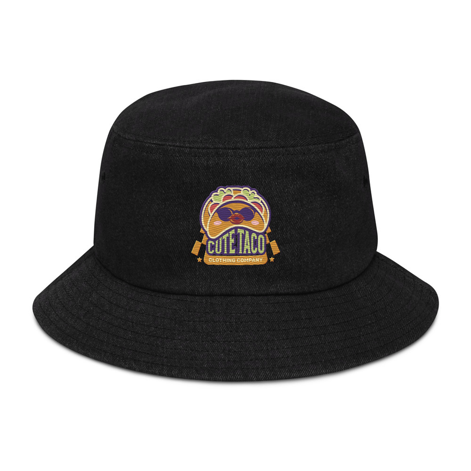 Cute Taco - Colorful Mexican Tortilla Denim Bucket Hat