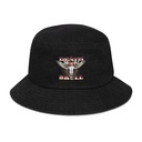 Deah Skull Denim Bucket Hat