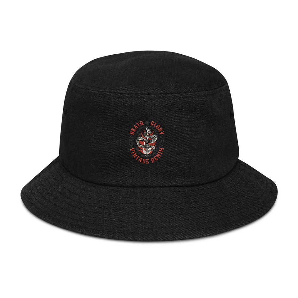 Death or Glory - Sword Snake Denim Bucket Hat