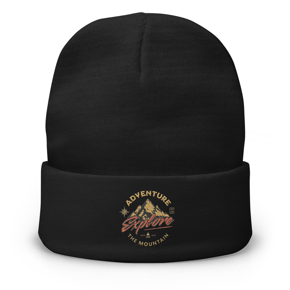 Adventure Explore The Mountain Knit Beanie