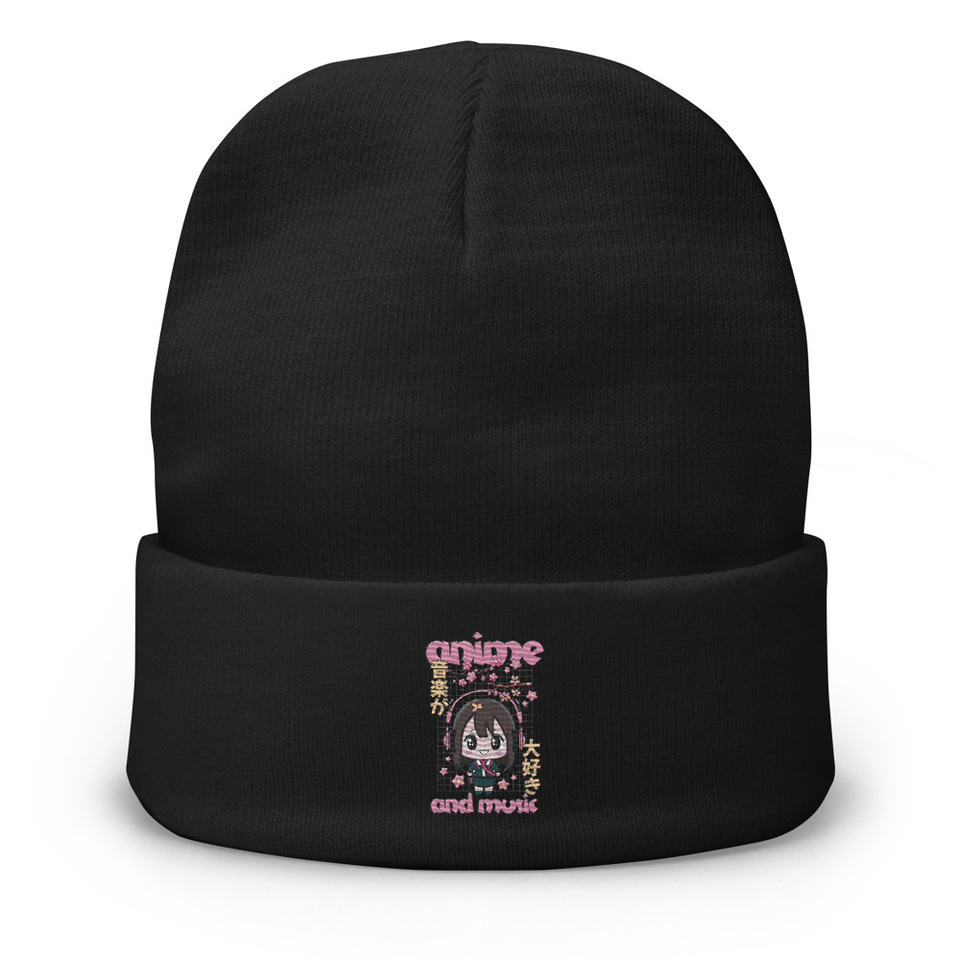 Anime and Music Knit Beanie