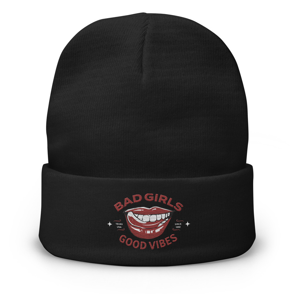Bad Girls Good Vibes - Sexy Lips Knit Beanie