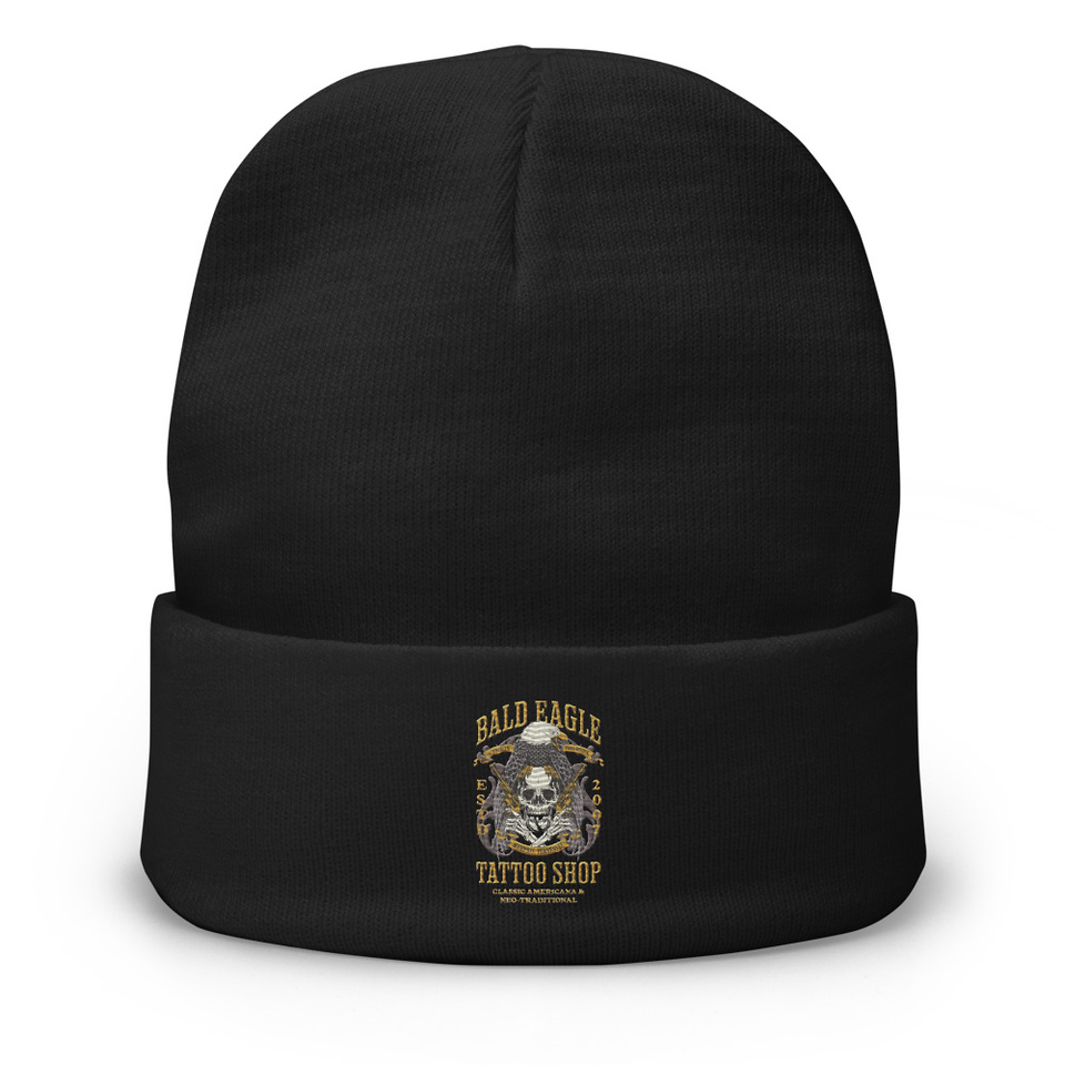 Bald Eagle Tattoo Shop - Skeleton Knit Beanie