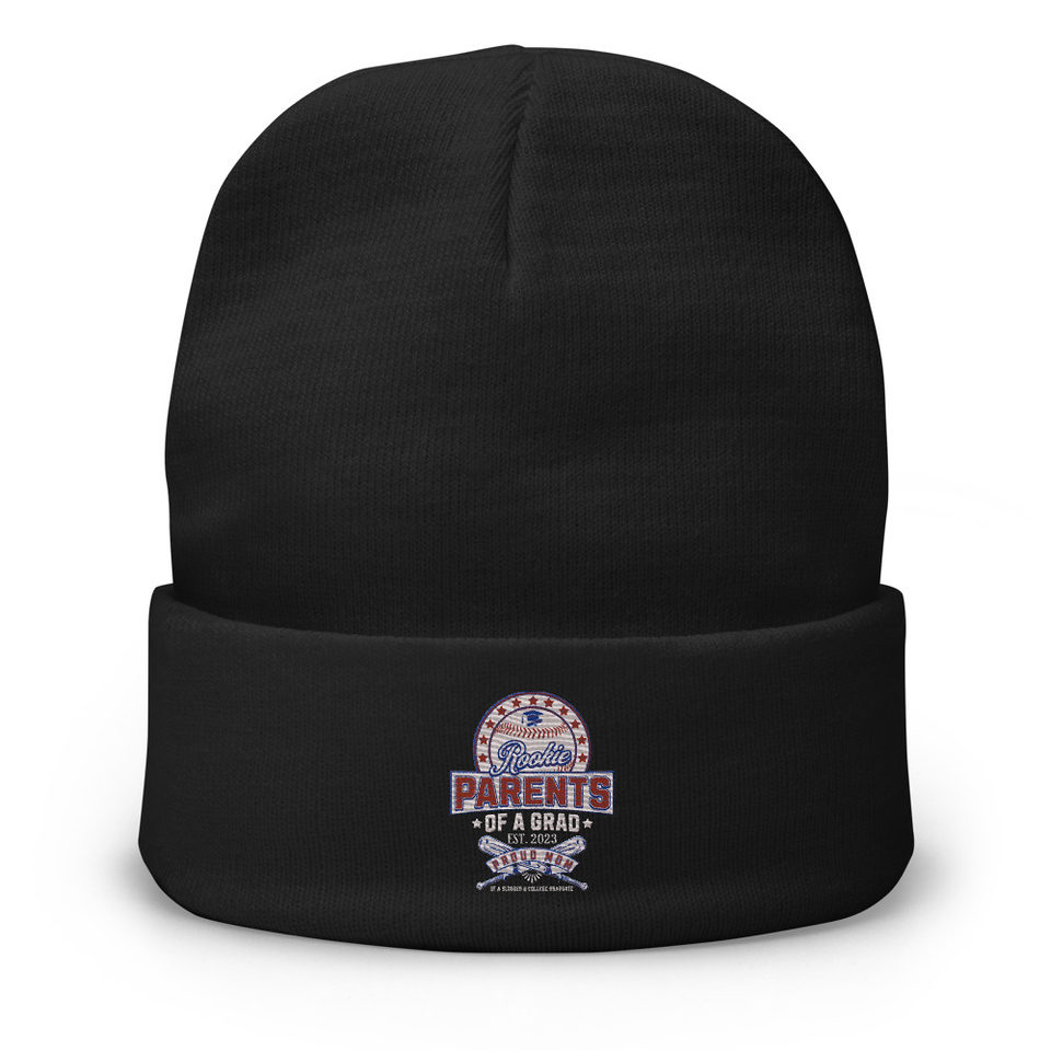 Baseball Mom Of A Graduate Knit Beanie