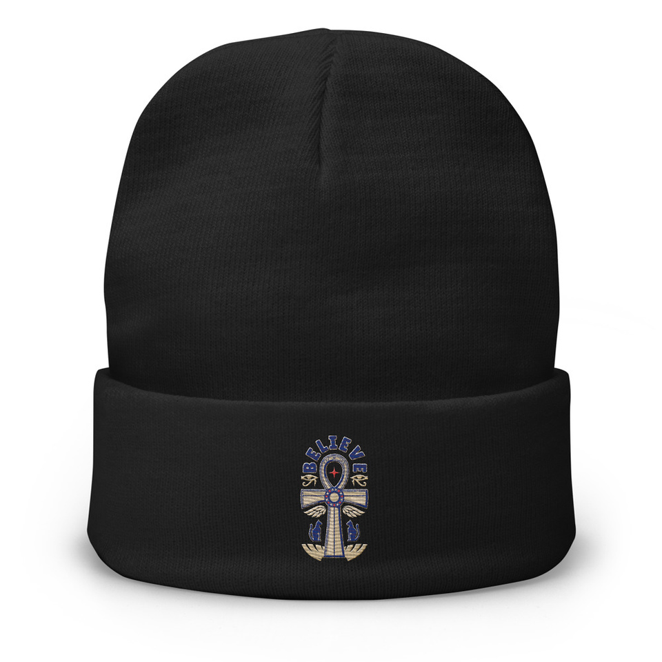 Believe  - Faith Symbol Knit Beanie