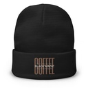 Black Magic - Minimal Modern Coffee Quote Knit Beanie