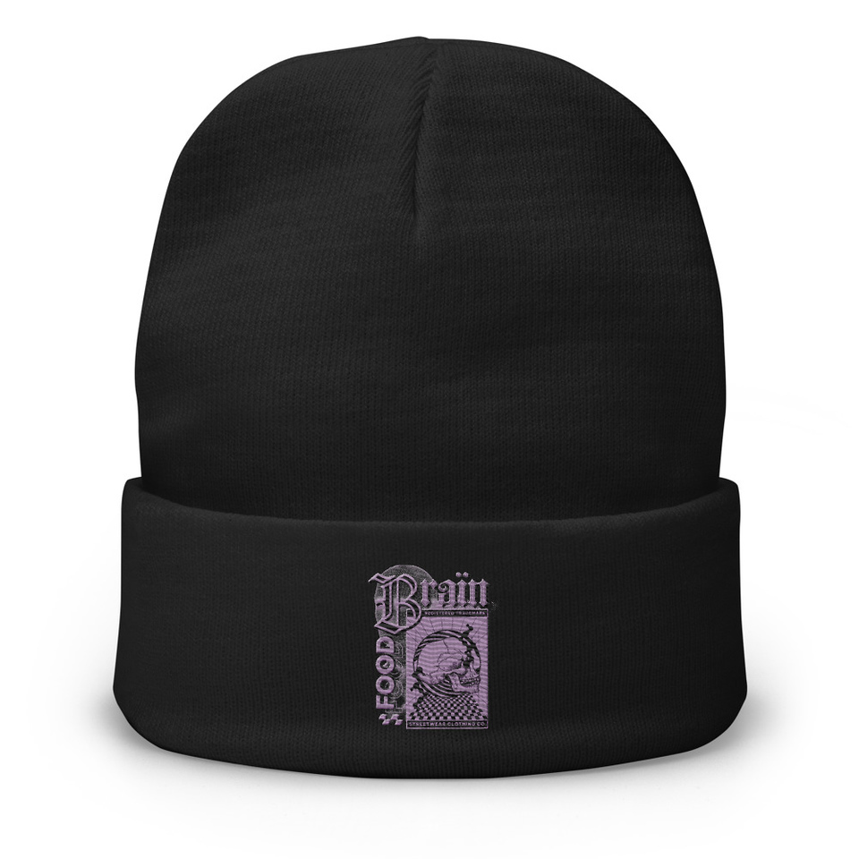 Brain Food - Y2K Skull Streetwear Knit Beanie
