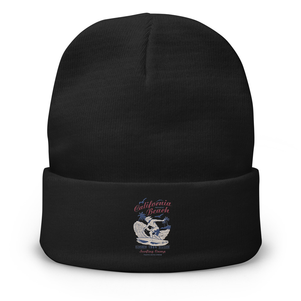 California Beach Surfing Knit Beanie