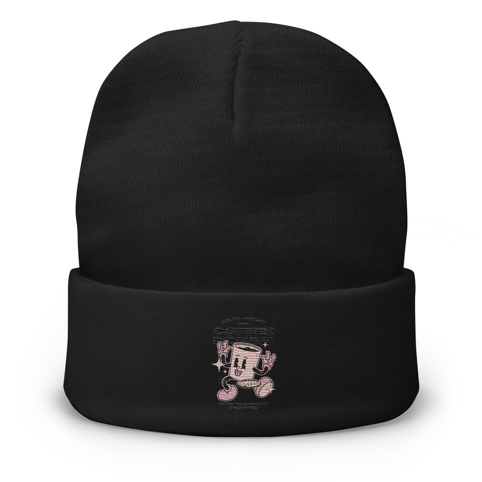 Coffee Break Mascot Knit Beanie
