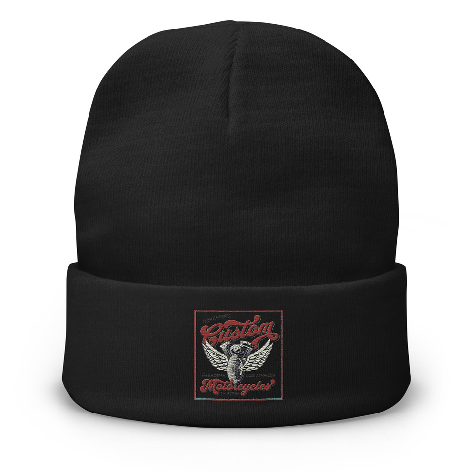 custom motorcycle  Knit Beanie