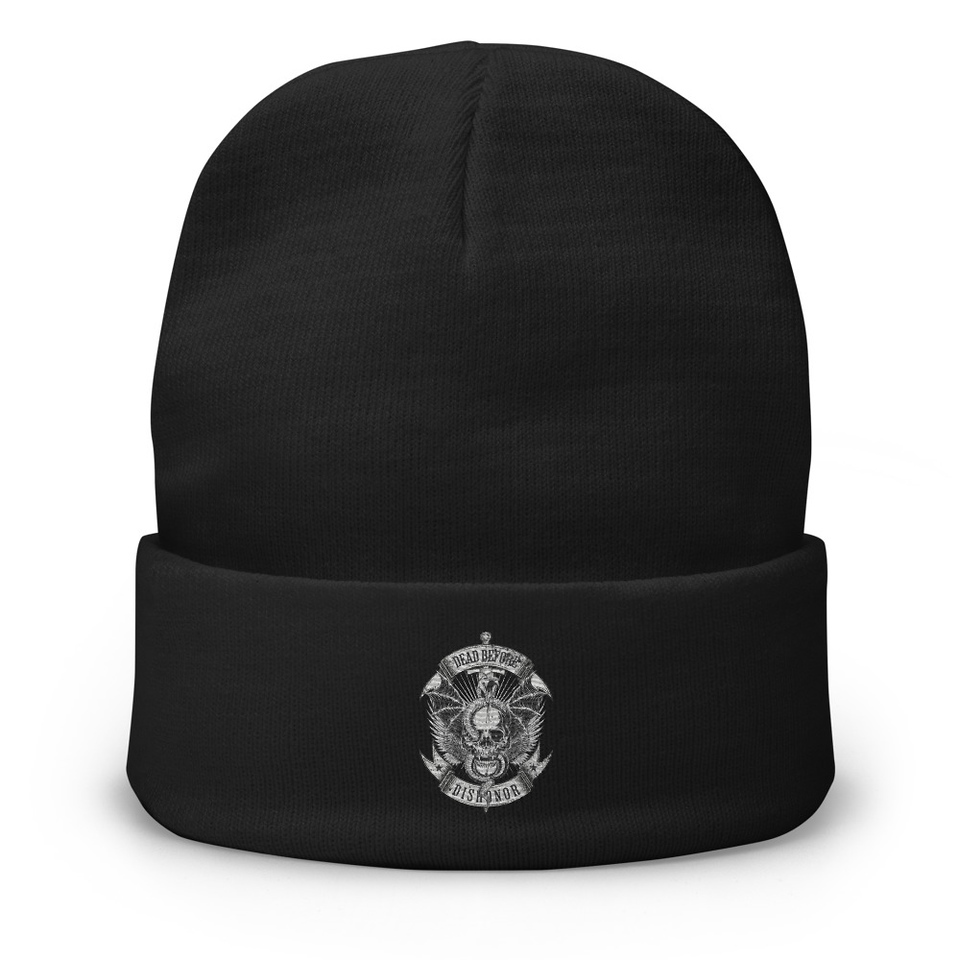 DEAD BEFORE DISHONOR Knit Beanie