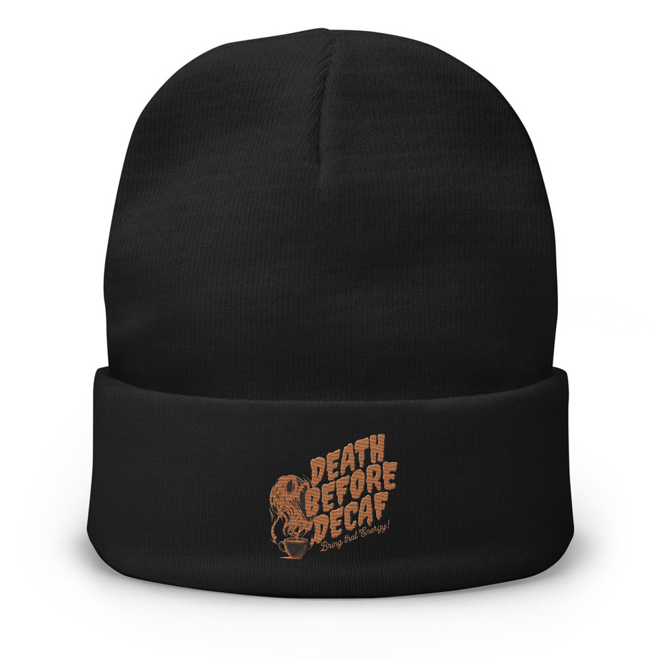 Death Before Decaf - Coffee Knit Beanie
