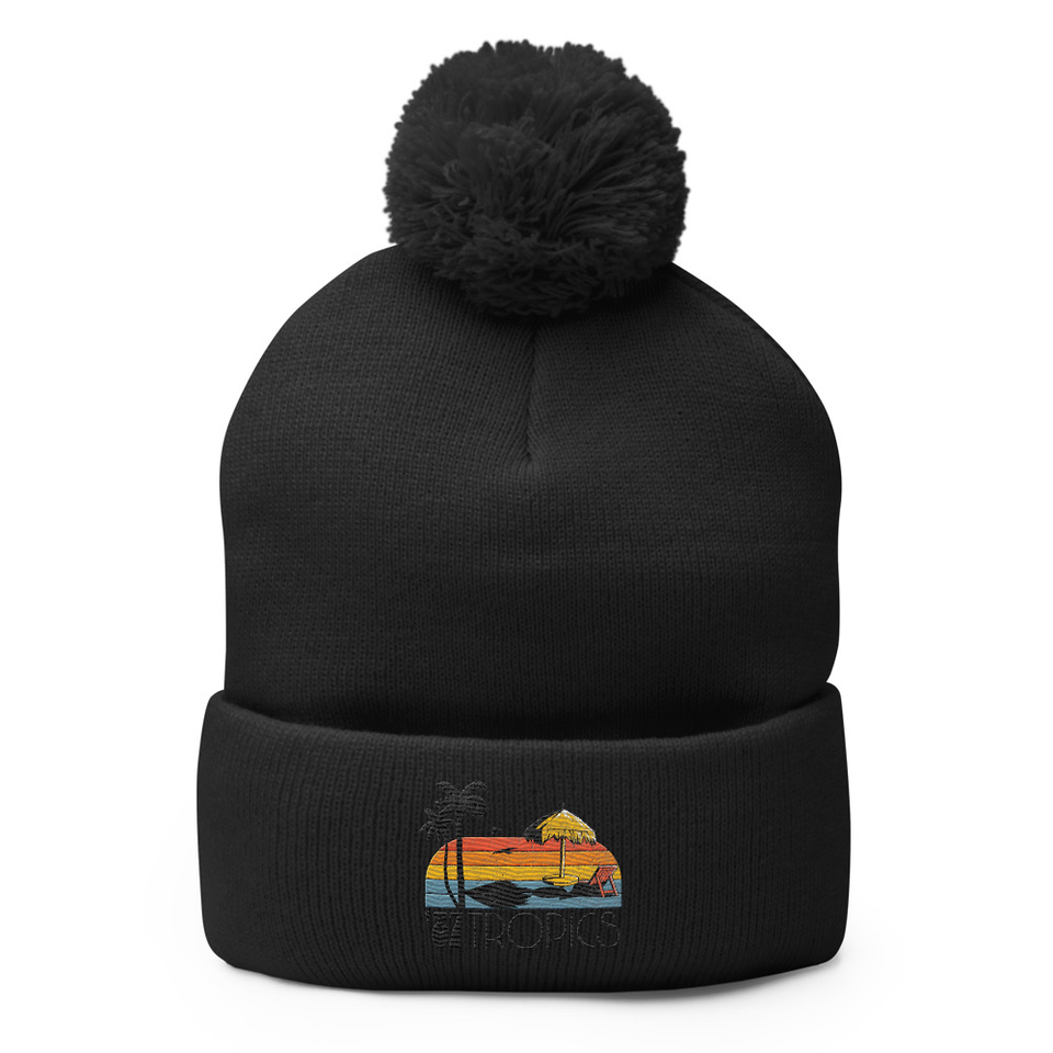 '87 Tropics Pom-Pom Knit Cap