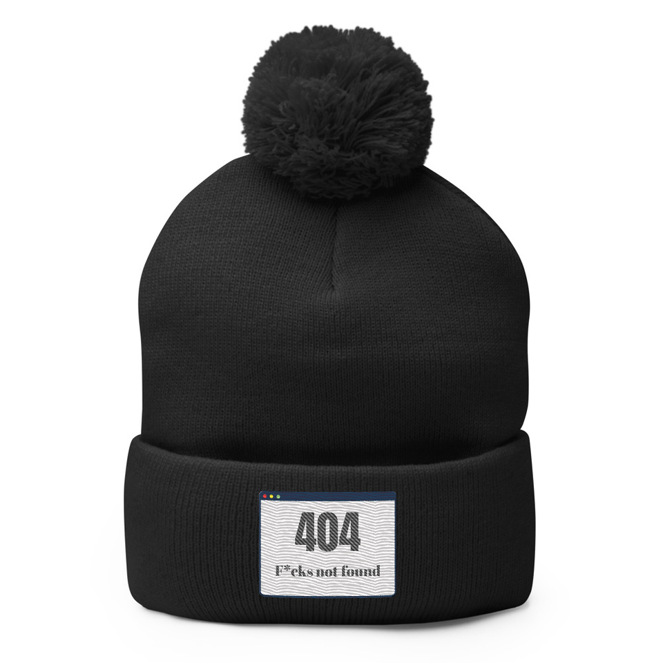 404 Pom-Pom Knit Cap