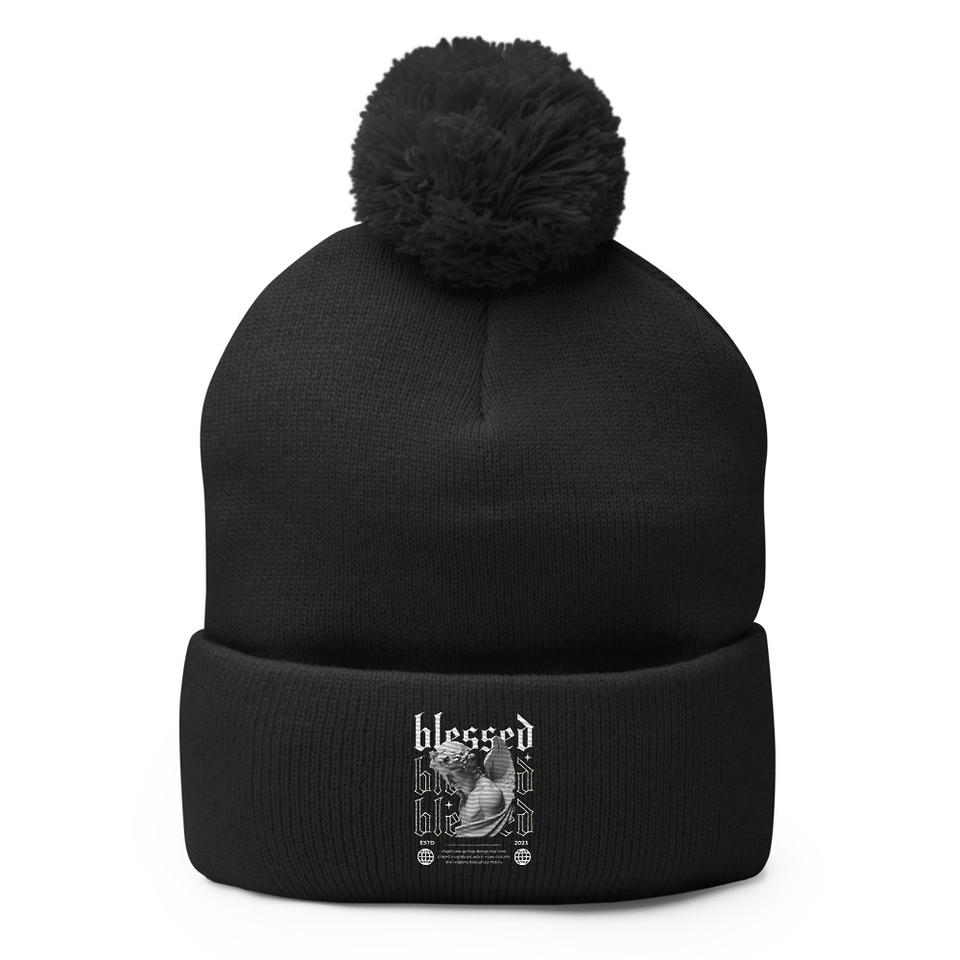 Angel Pom-Pom Knit Cap