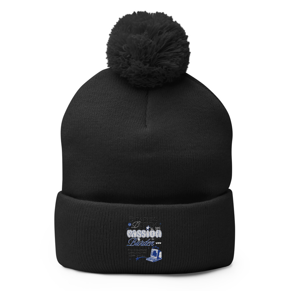 Anti-design  Pom-Pom Knit Cap