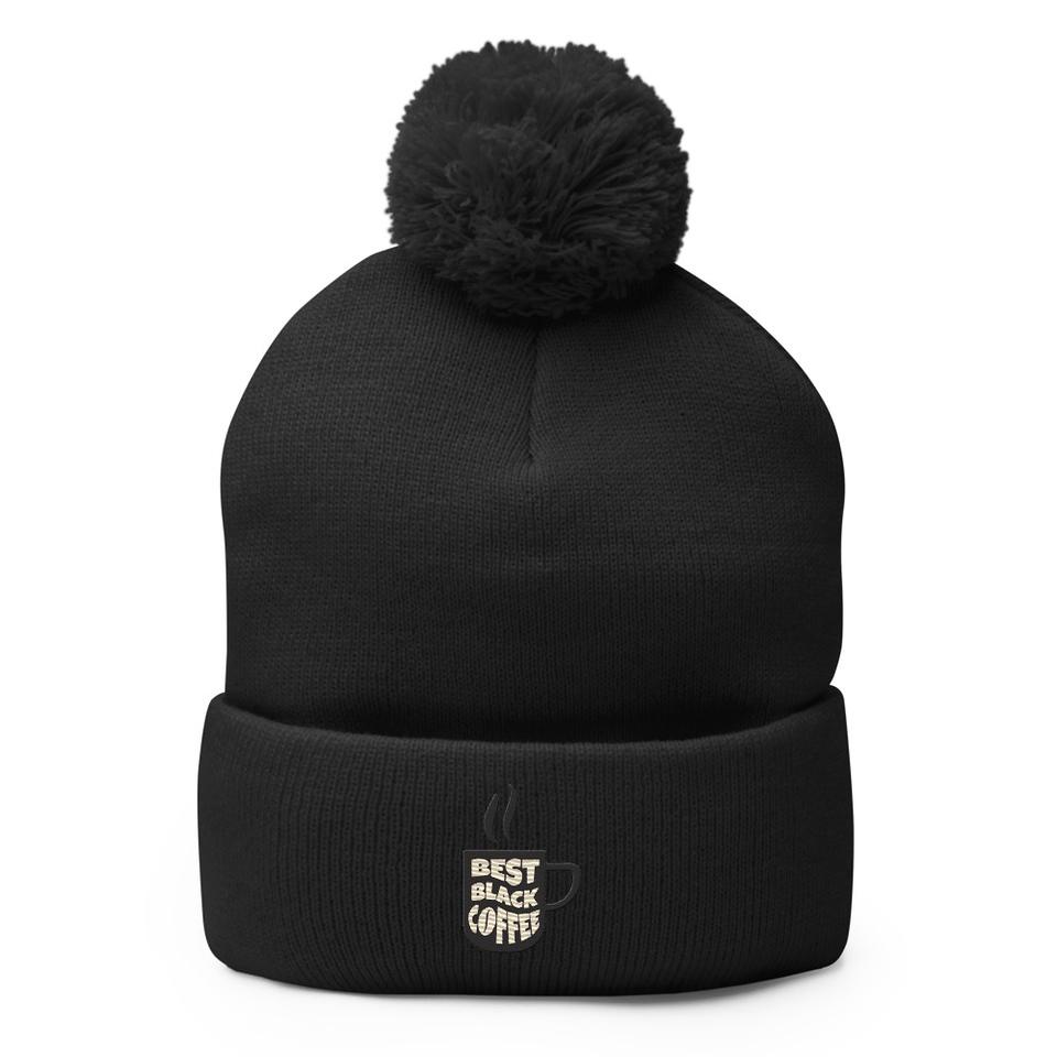 Best Black Coffee - Hot Cup Pom-Pom Knit Cap