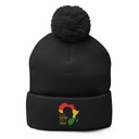 Black History Month - African Continent Pom-Pom Knit Cap